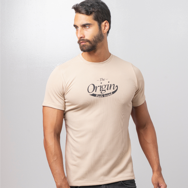 Camiseta estampada nude