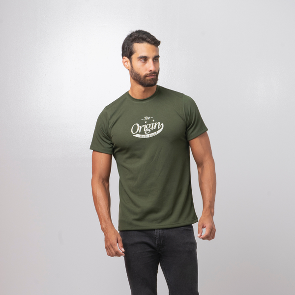 Camiseta estampada verde