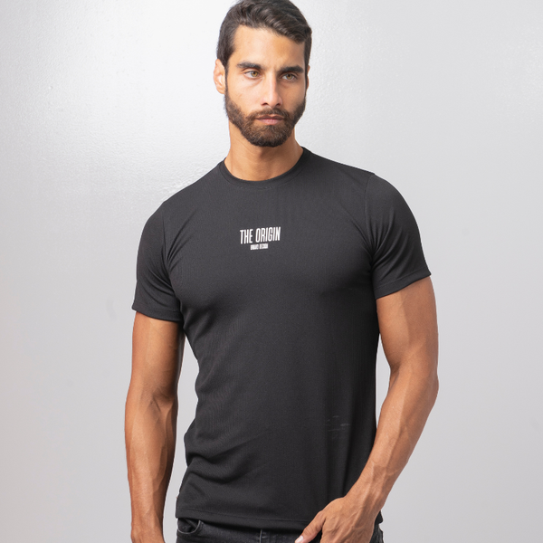 Camiseta estampada negro