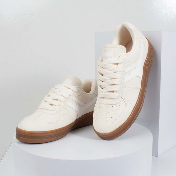 Tenis dama vainilla x blanco