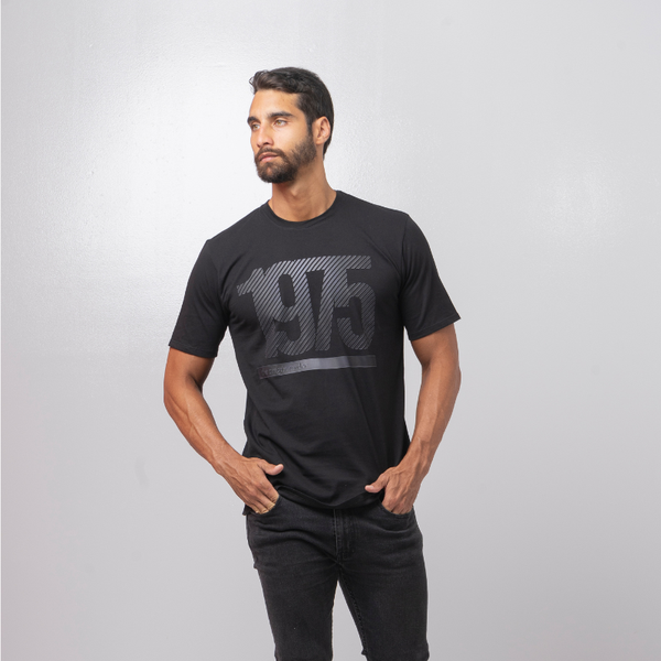 Camiseta estampada negro