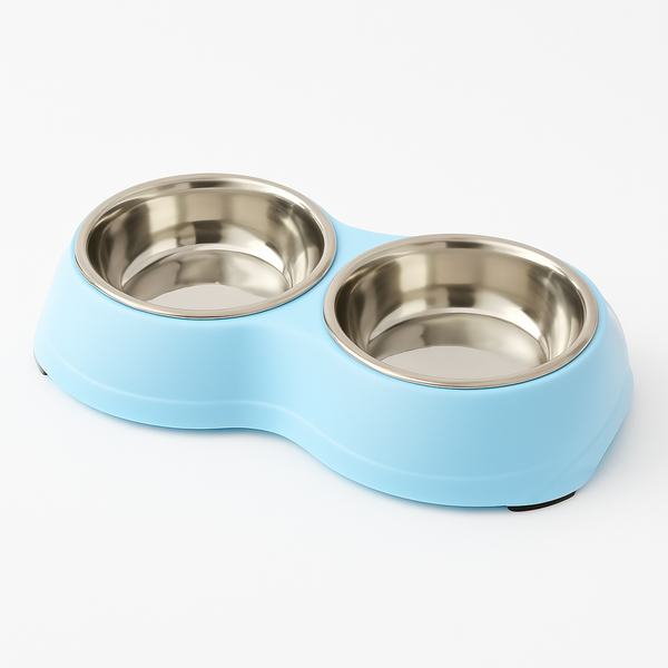Comedero doble para mascotas