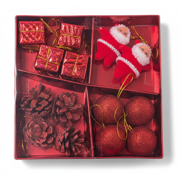 Set de bolas y muñecos rojo