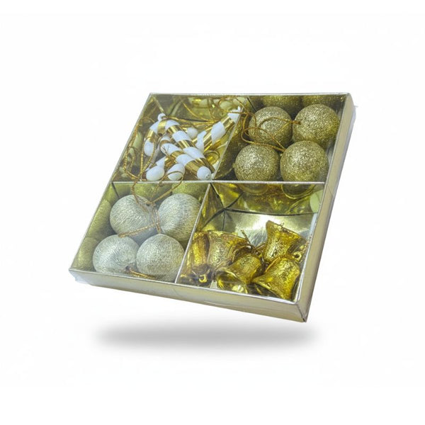 Set de bolas y bastones dorado