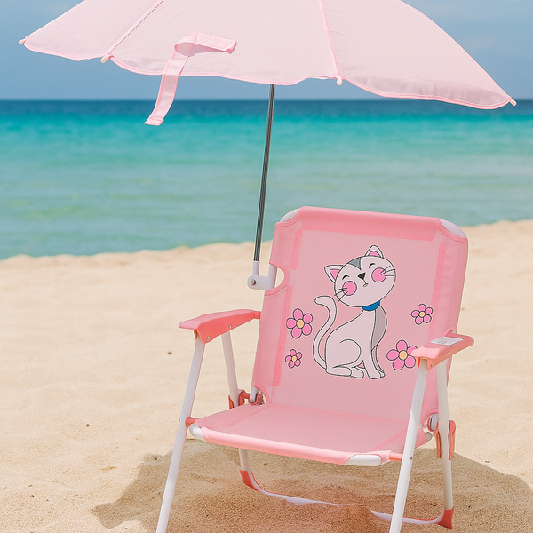 Silla plegable infantil con sombrilla