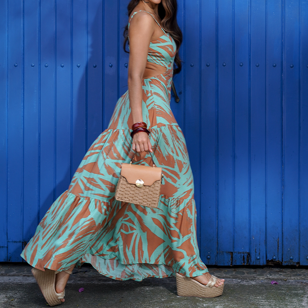 Vestido largo escote espalda
