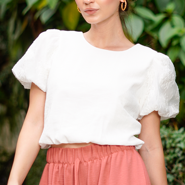 Blusa manga larga globo