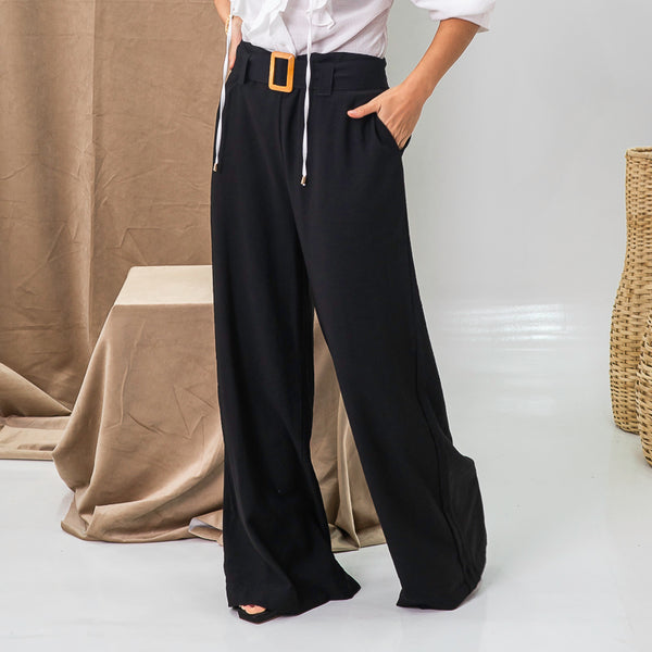 Pantalón bota ancha / cinturón