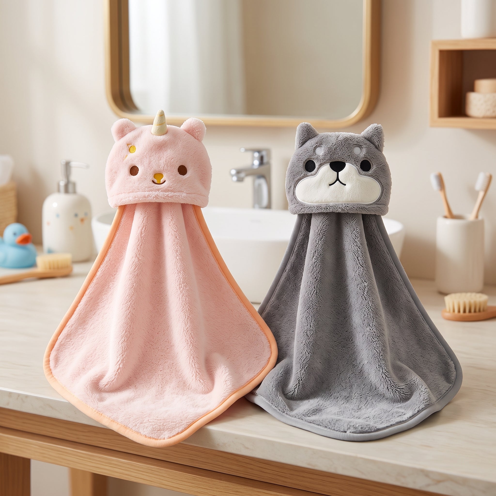 Toalla infantil con diseño de animalitos – Menta Moda