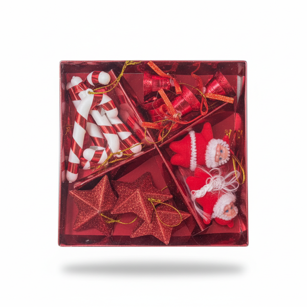 Set de estrellas y muñecos rojo