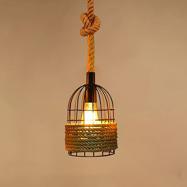 Lámpara colgante de techo con cuerda