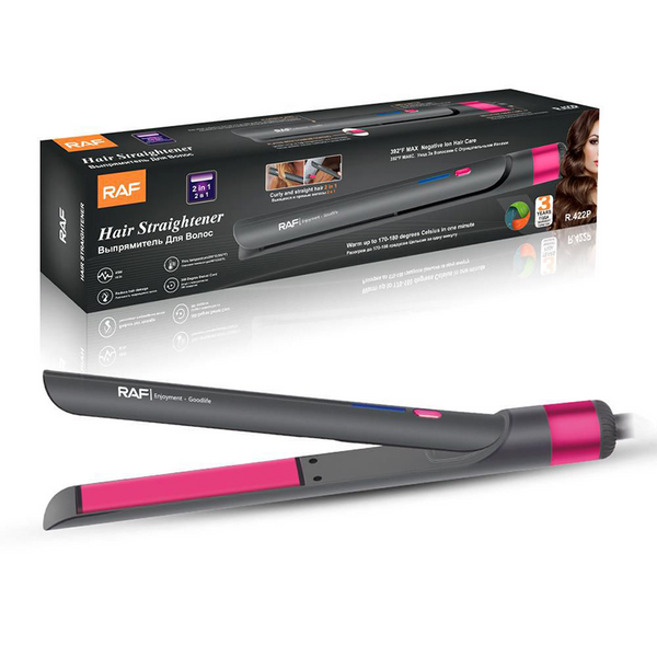 Plancha para el cabello RAF curva 2 en 1