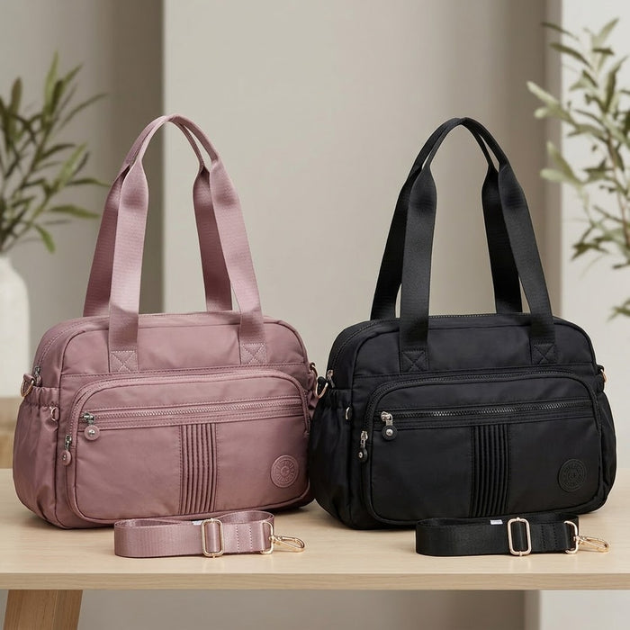 Bolso tipo tote con múltiples compartimentos