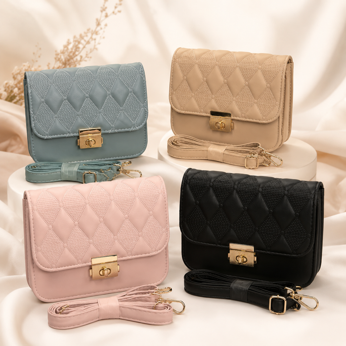 Bolso crossbody con diseño en rombos