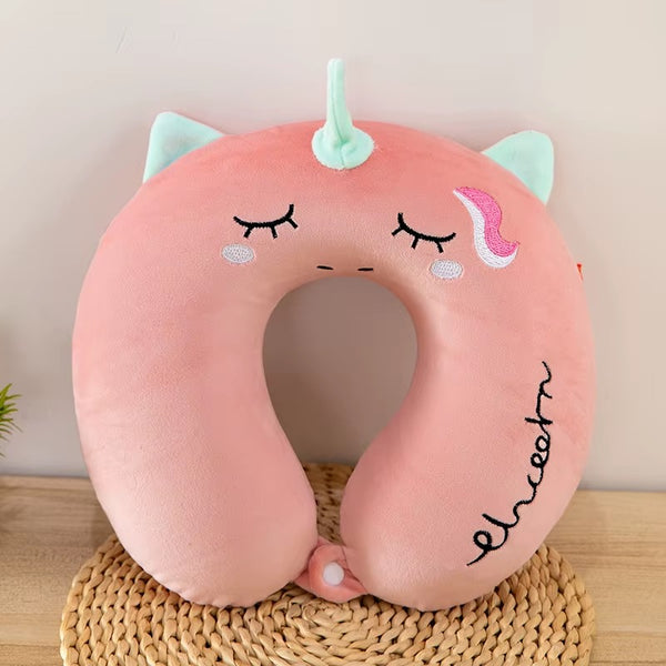 Almohada tipo U para cuello unicornio