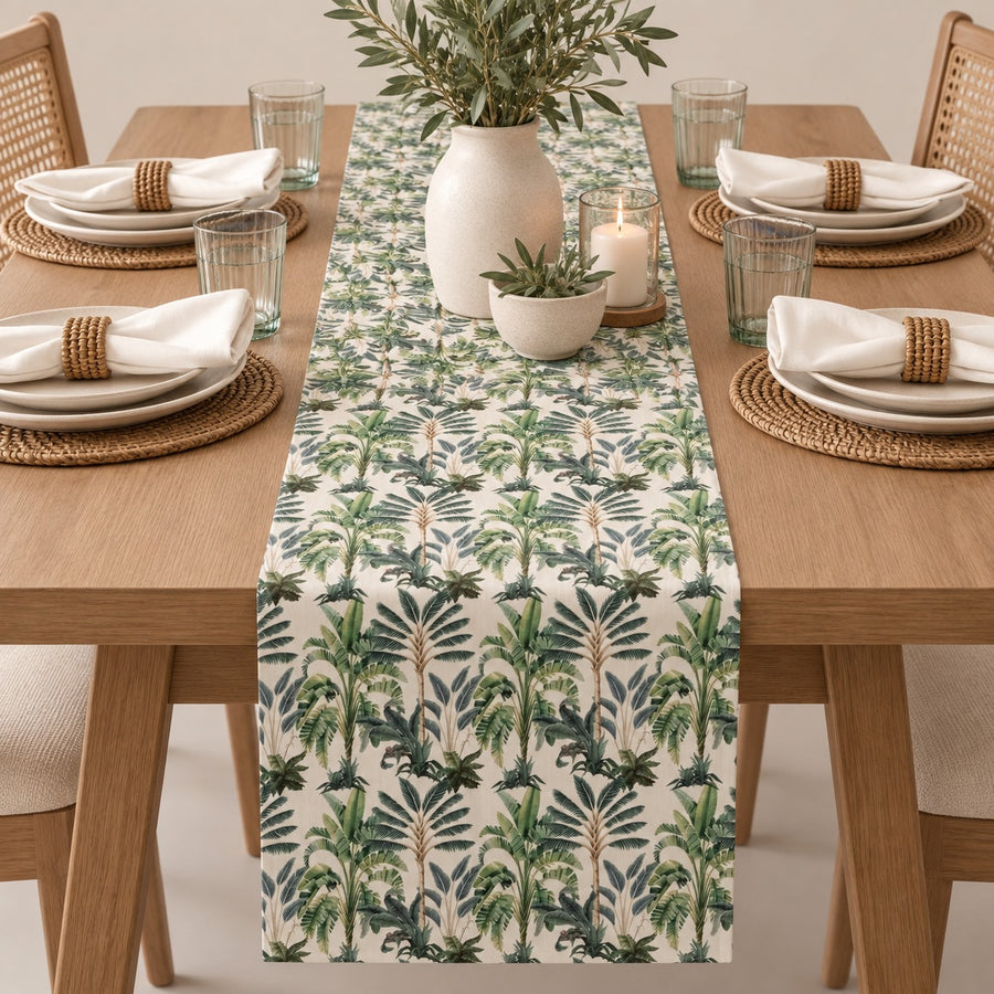 Camino de mesa decorativo estampado
