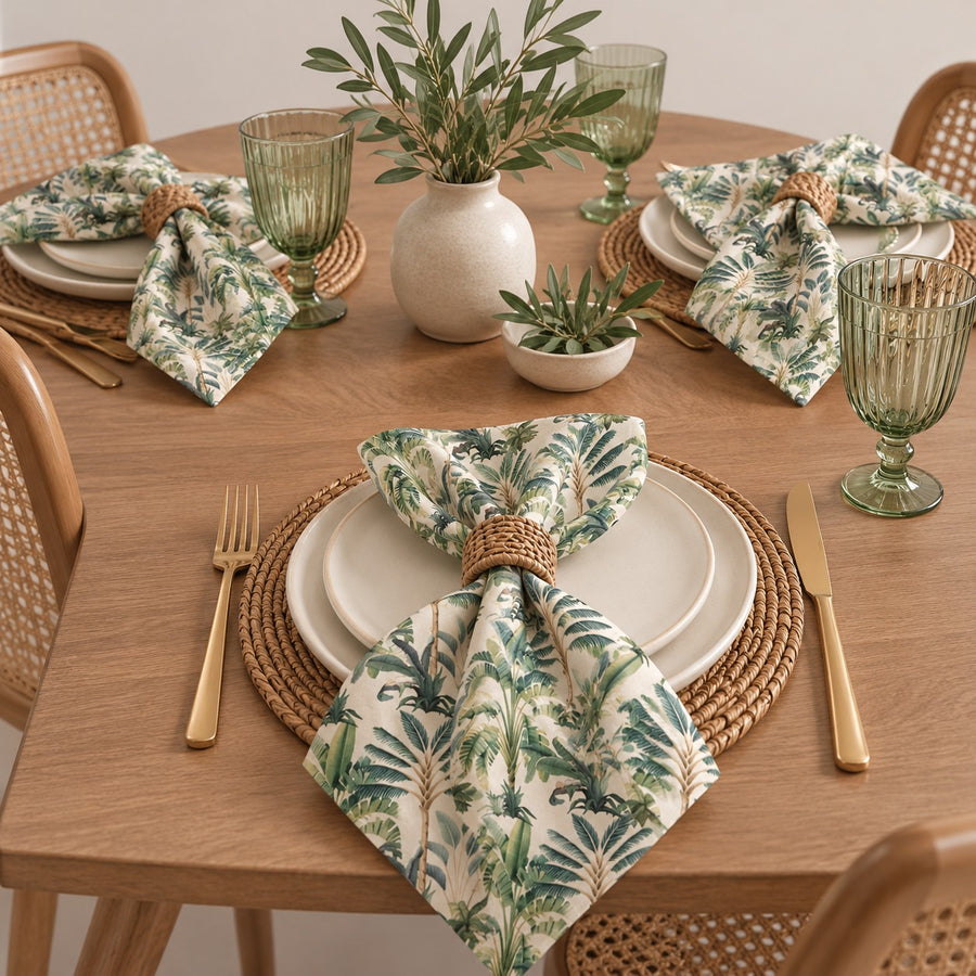 Set x 4 servilletas decorativas estampadas
