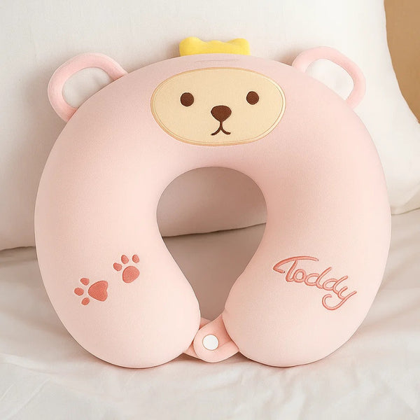 Almohada tipo U para cuello osito